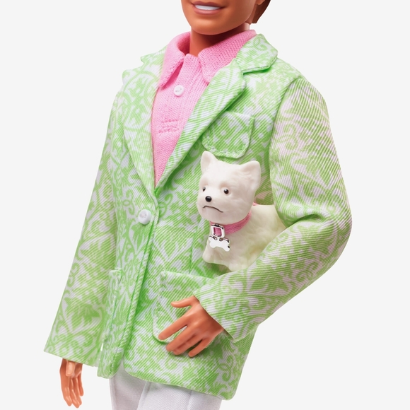 Sugar’s Daddy Ken Doll in Pastel Suit With Dog – Barbie The Movie Collectible - Picture 8 of 15